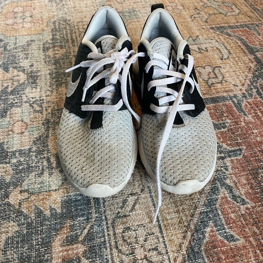 Nike Black and Gray Sneakers with Breathable Mesh